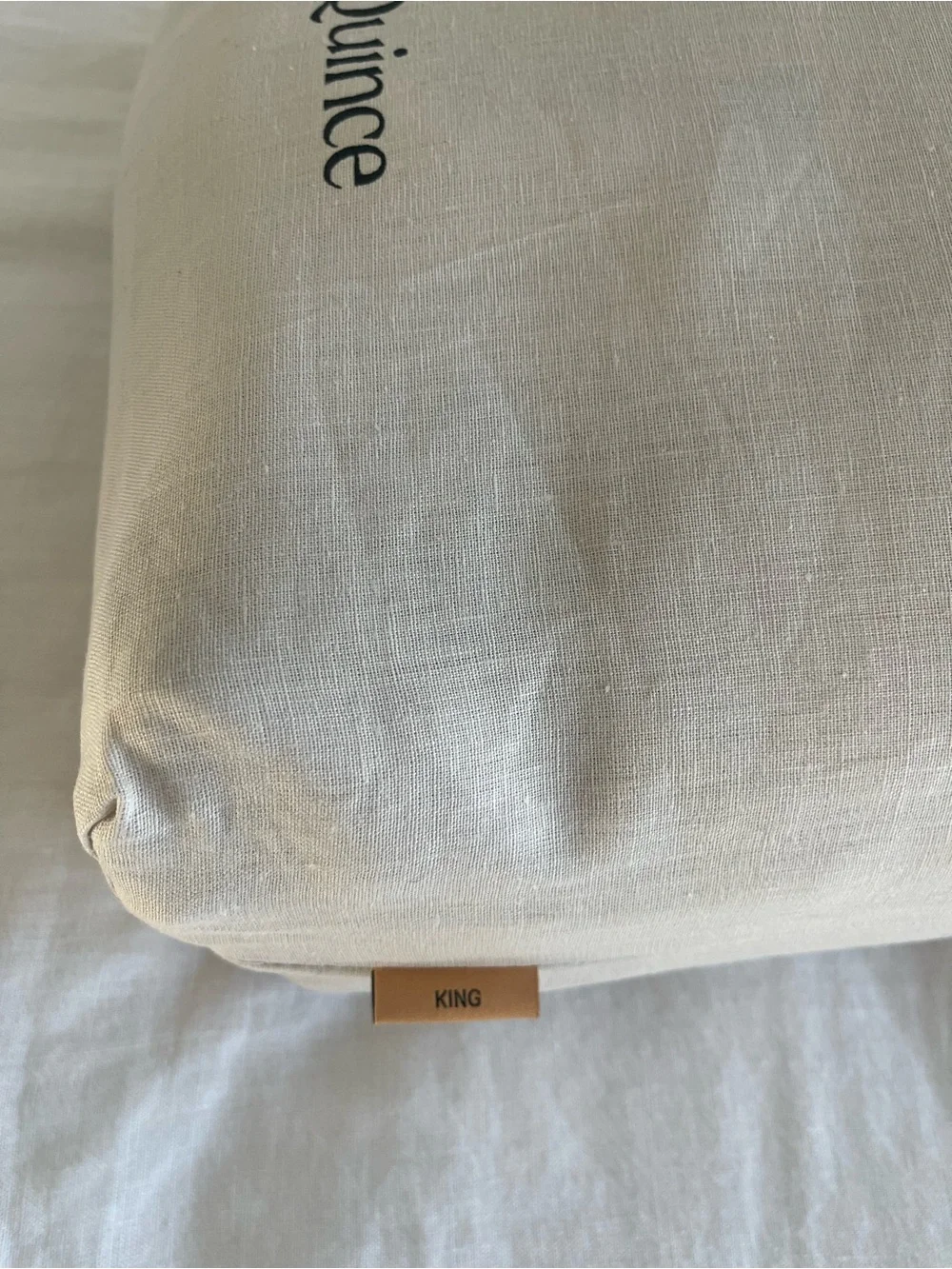 Quince European Linen Sheet Set King Sand Tan